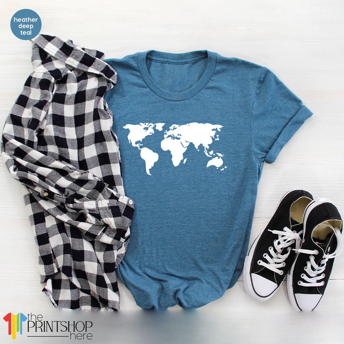 world map shirt