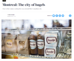 Montreal city of bagels story for Jewish Chronicle