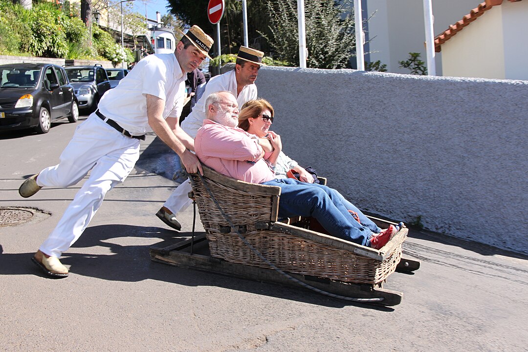 The sleds of Monte are one of Madeira's most popular tourist attractions. (Photo by muffinn via Wikimedia Commons)